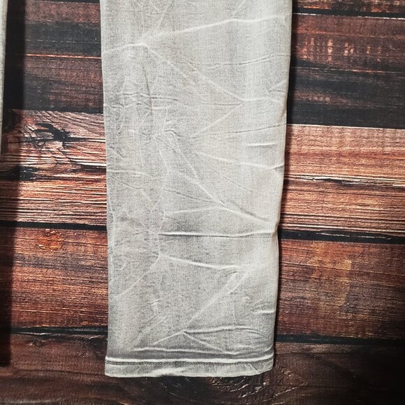 NWT Iris Jeans Size 20 Gray Marbled Distressed Stretch Denim Slim Fit - Picture 4 of 15